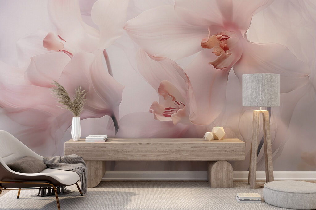 Delicate blooms in soft hues