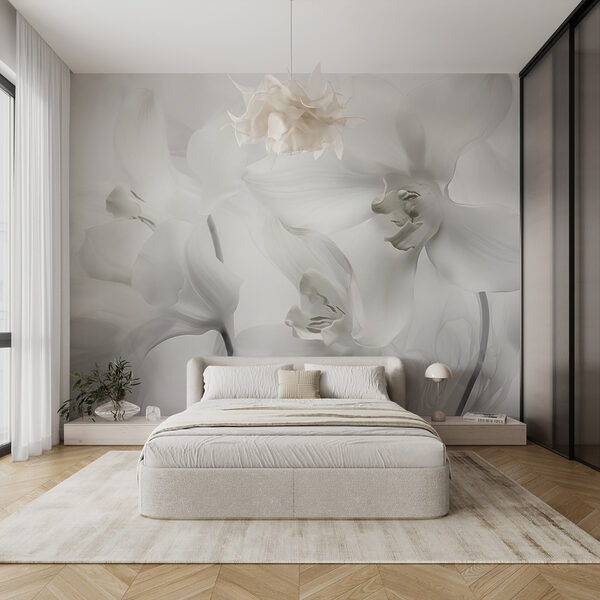 Jemné biele orchidey v jemnom svetle Jemné biele orchidey v jemnom svetle