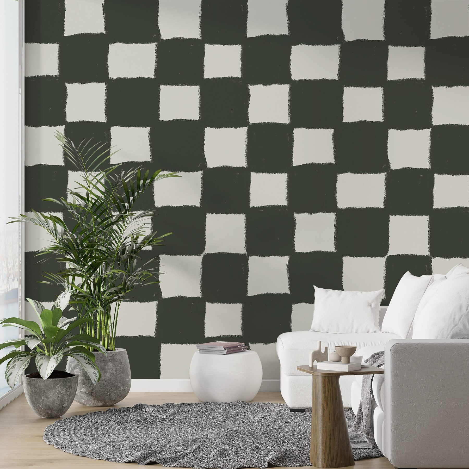 Black and white checkered pattern