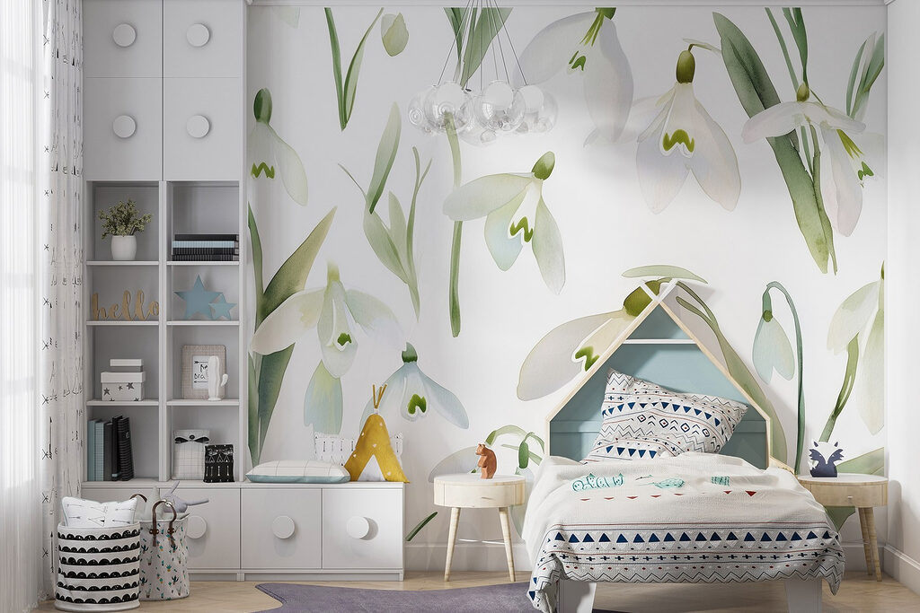 Pattern of white flowers Pattern of white flowers