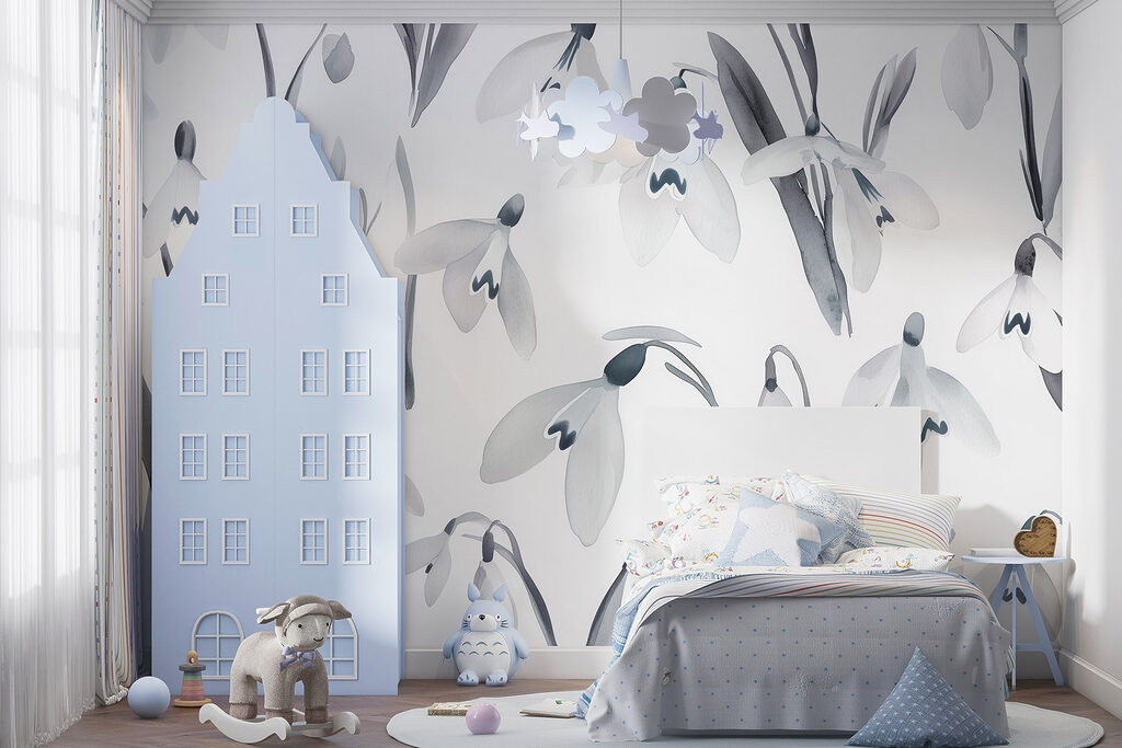 White flowers with gray leaves White flowers with gray leaves