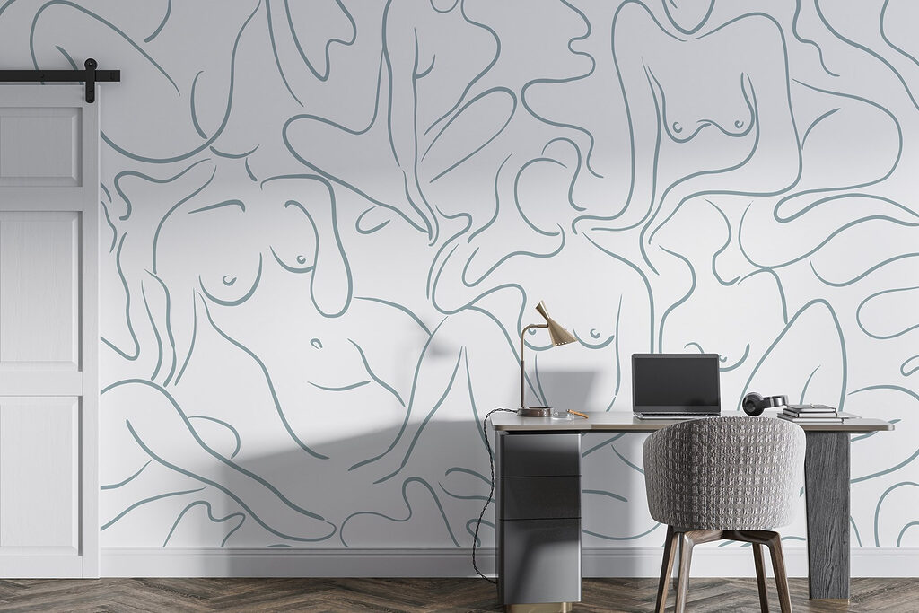 Group of women's body outline