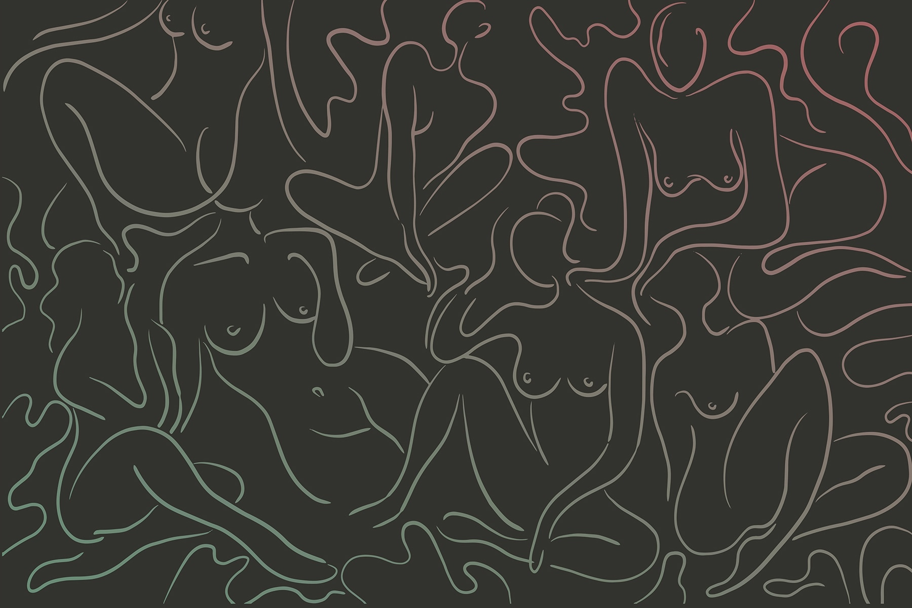 Group of women's body