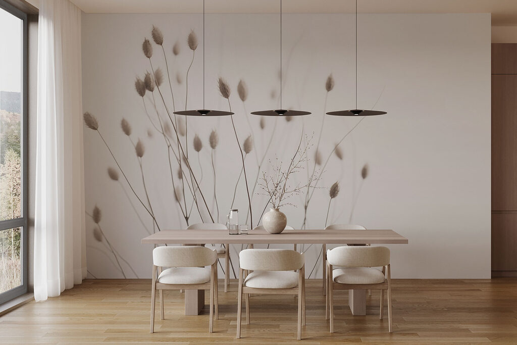 Delicate stems against soft backdrop