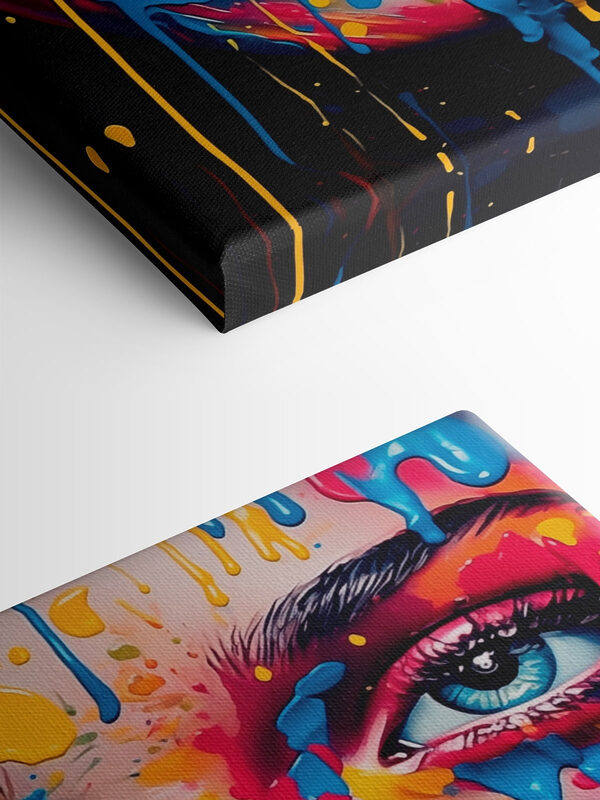 Woman with paint on her face