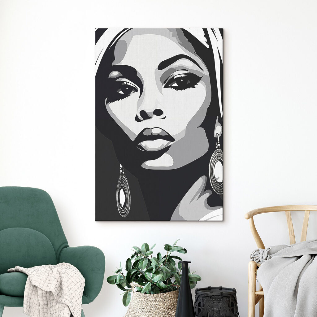 Woman with large earrings Woman with large earrings