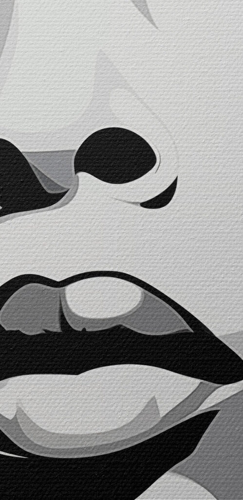 Woman with large earrings Woman with large earrings