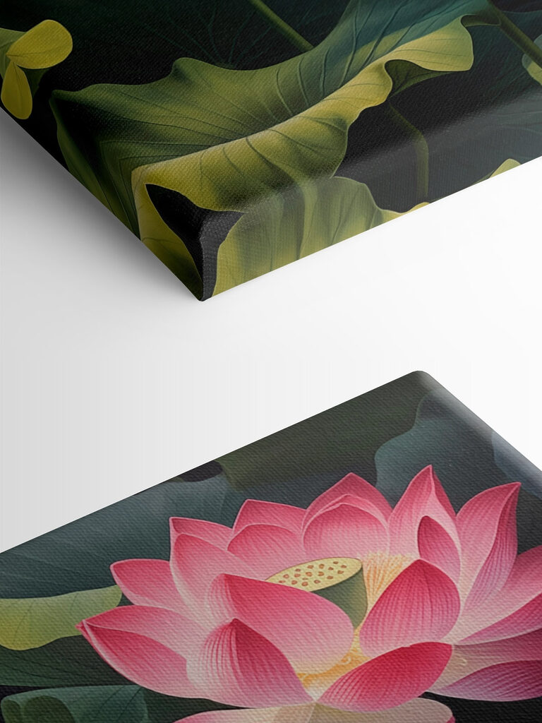 Group of pink flowers with green leaves