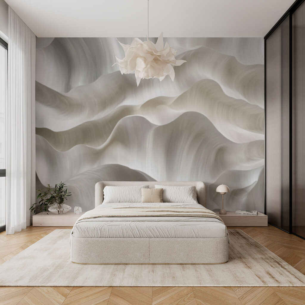 - Flowing textures in soft hues