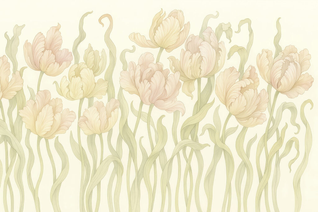 Jemné tulipány v jemných odtieňoch Jemné tulipány v jemných odtieňoch