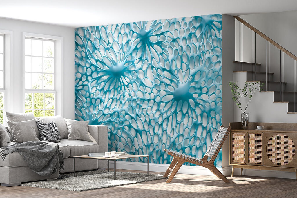 Organic shapes in calming blue tones Organic shapes in calming blue tones