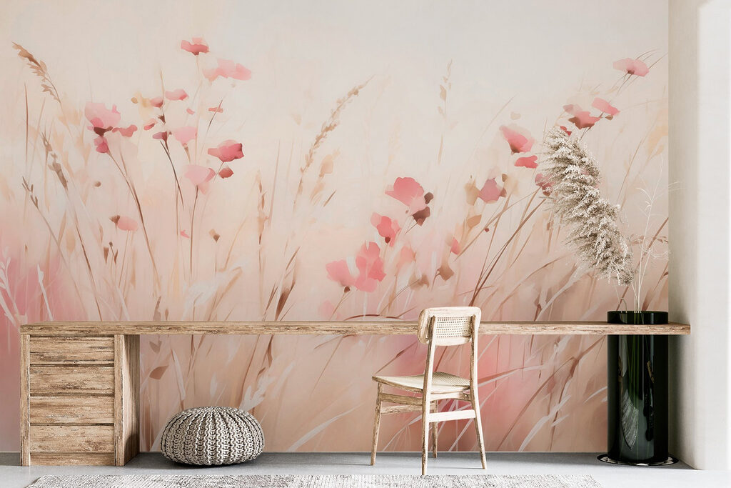 Field of pink flowers Field of pink flowers