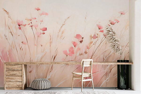 Field of pink flowers Field of pink flowers