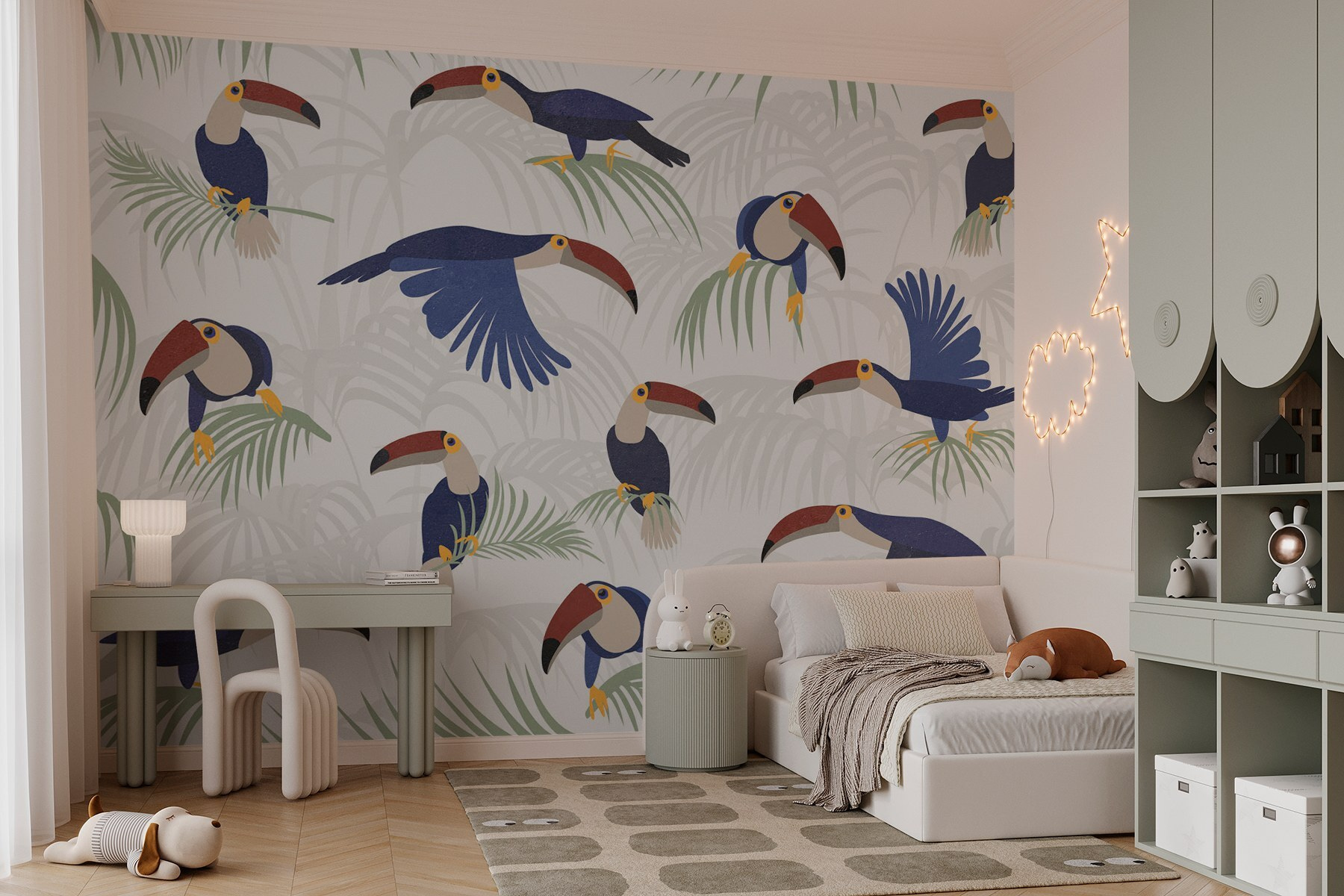 Pattern of birds and plants Pattern of birds and plants