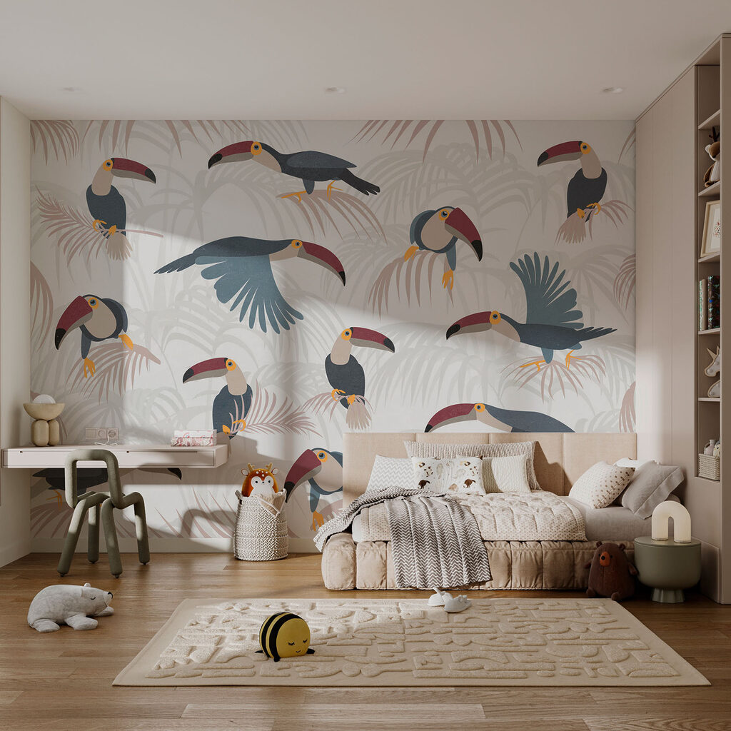 Pattern of birds and plants Pattern of birds and plants