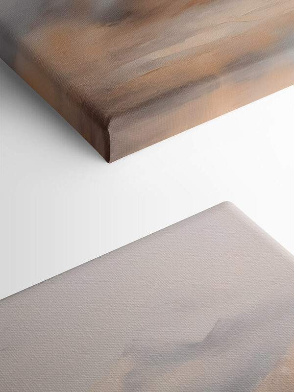 Painting of mountains and fog Painting of mountains and fog