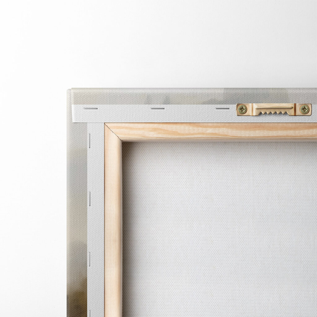 Painting of a village on a hill Painting of a village on a hill