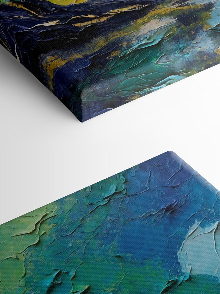 Painting of mountains and clouds Painting of mountains and clouds