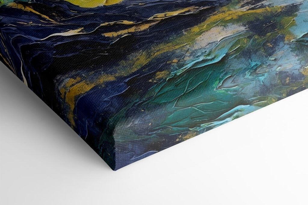 Painting of mountains and clouds Painting of mountains and clouds