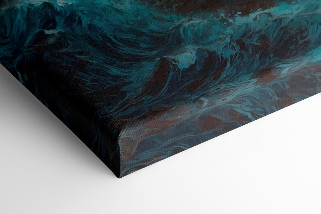 Painting of waves crashing into the ocean Painting of waves crashing into the ocean