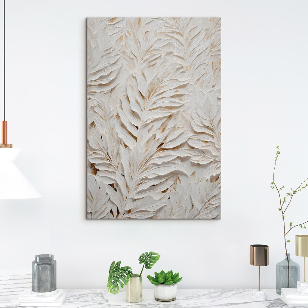 White and brown leaf pattern White and brown leaf pattern