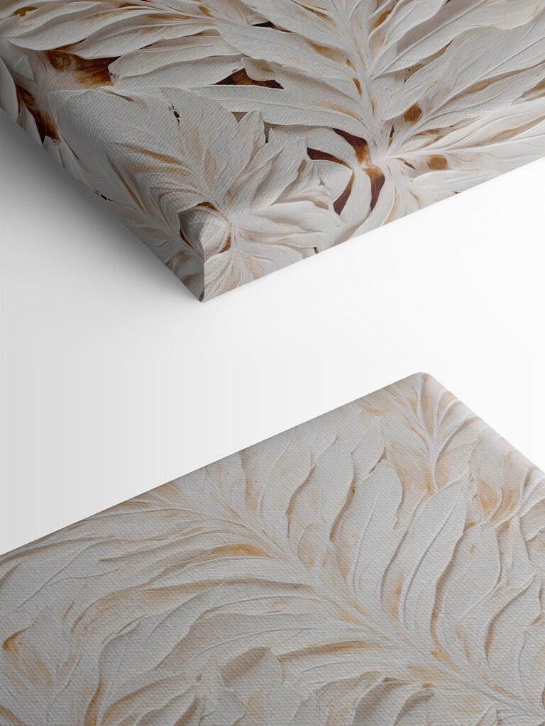 White and brown leaf pattern White and brown leaf pattern