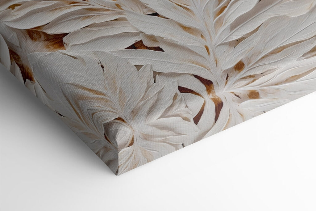 White and brown leaf pattern White and brown leaf pattern