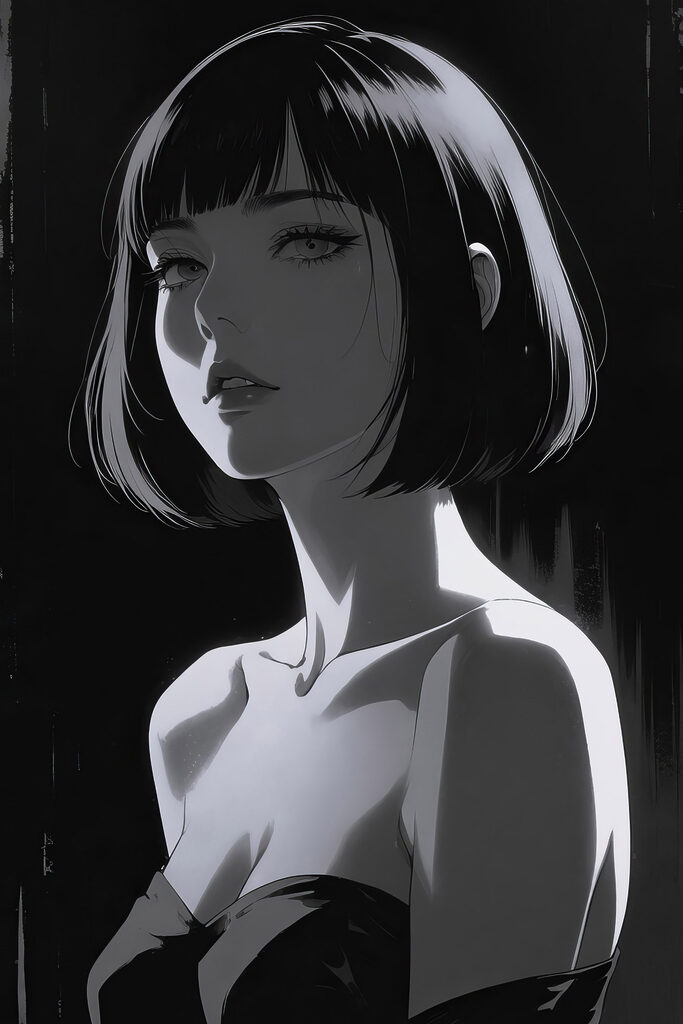 Woman with short hair