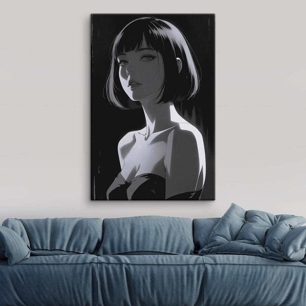 Woman with short hair