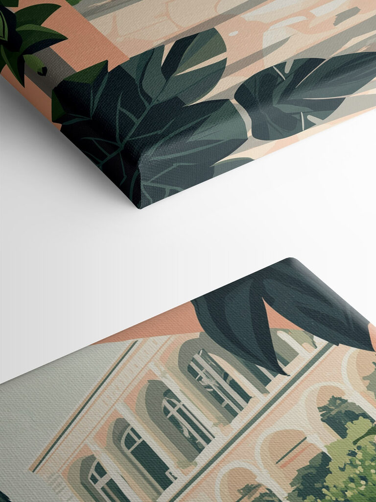 Building with a balcony and plants