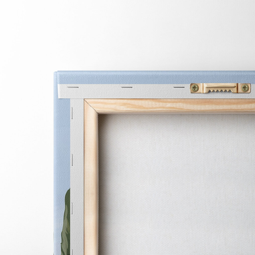 White building with pink arches and trees White building with pink arches and trees