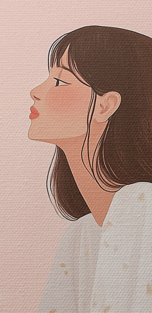 Woman sitting in a white dress