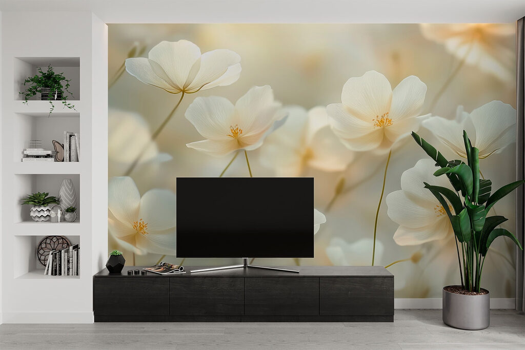 Group of white flowers Group of white flowers