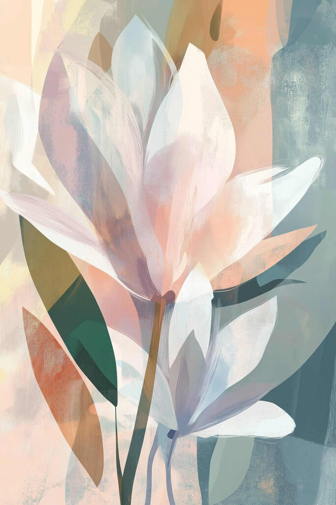 Soft petals against a tranquil backdrop