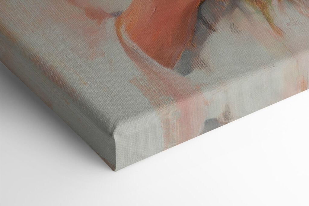 Painting of a man smelling flowers Painting of a man smelling flowers