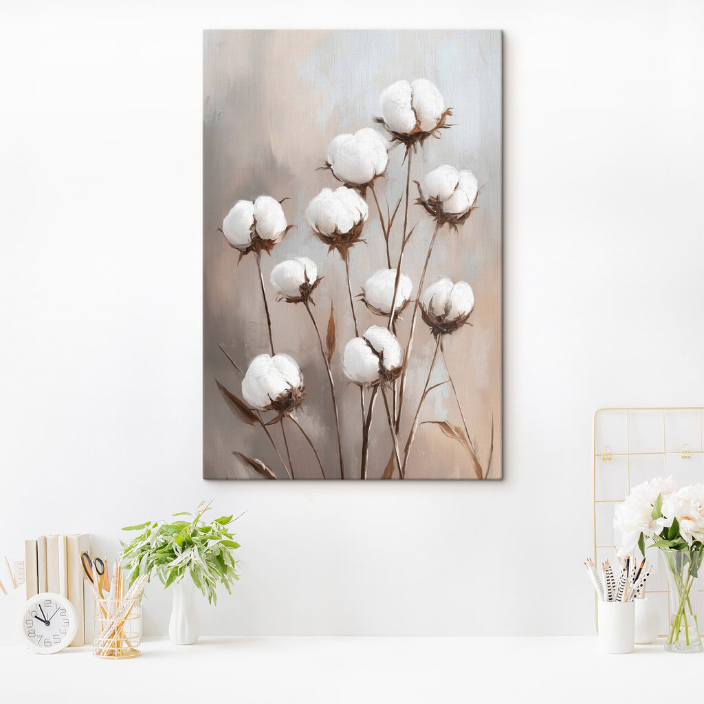 Cotton blooms in gentle elegance
