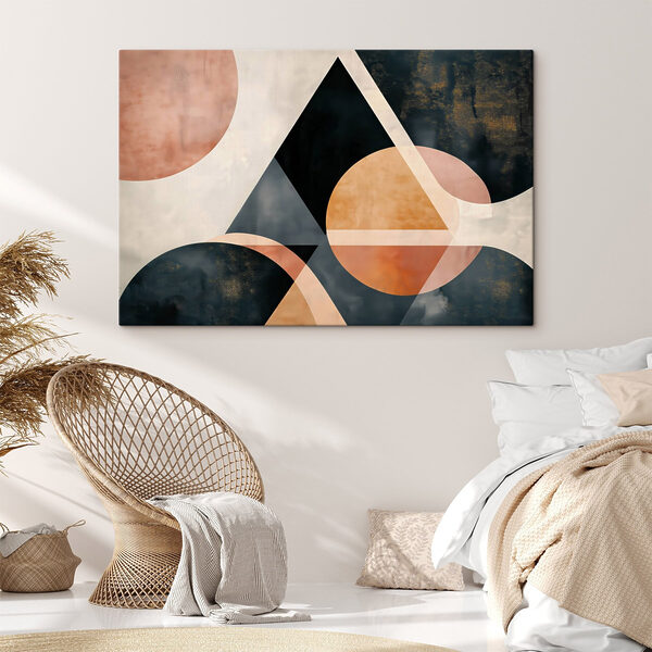 Čierne a oranžové geometrické tvary Čierne a oranžové geometrické tvary