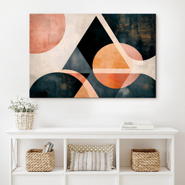 Čierne a oranžové geometrické tvary Čierne a oranžové geometrické tvary