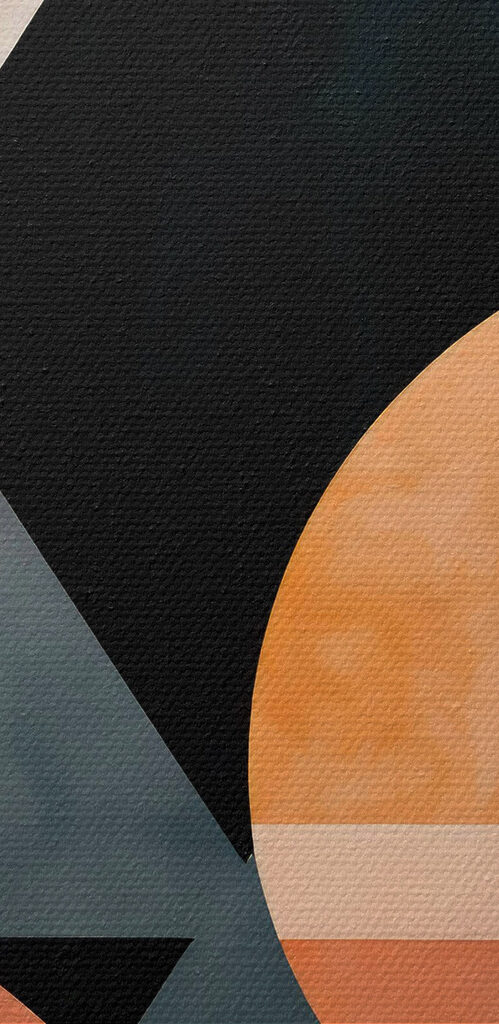 Black and orange geometric shapes Black and orange geometric shapes