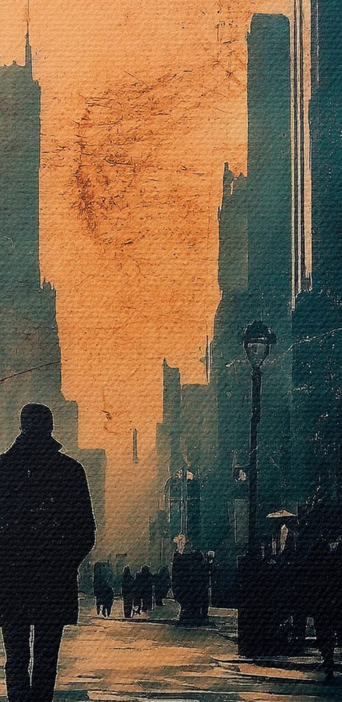 Person walking on a street