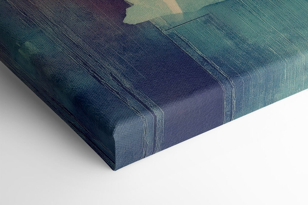 Woman's face through a window