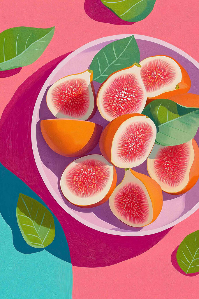 Bowl of fruit with leaves Bowl of fruit with leaves