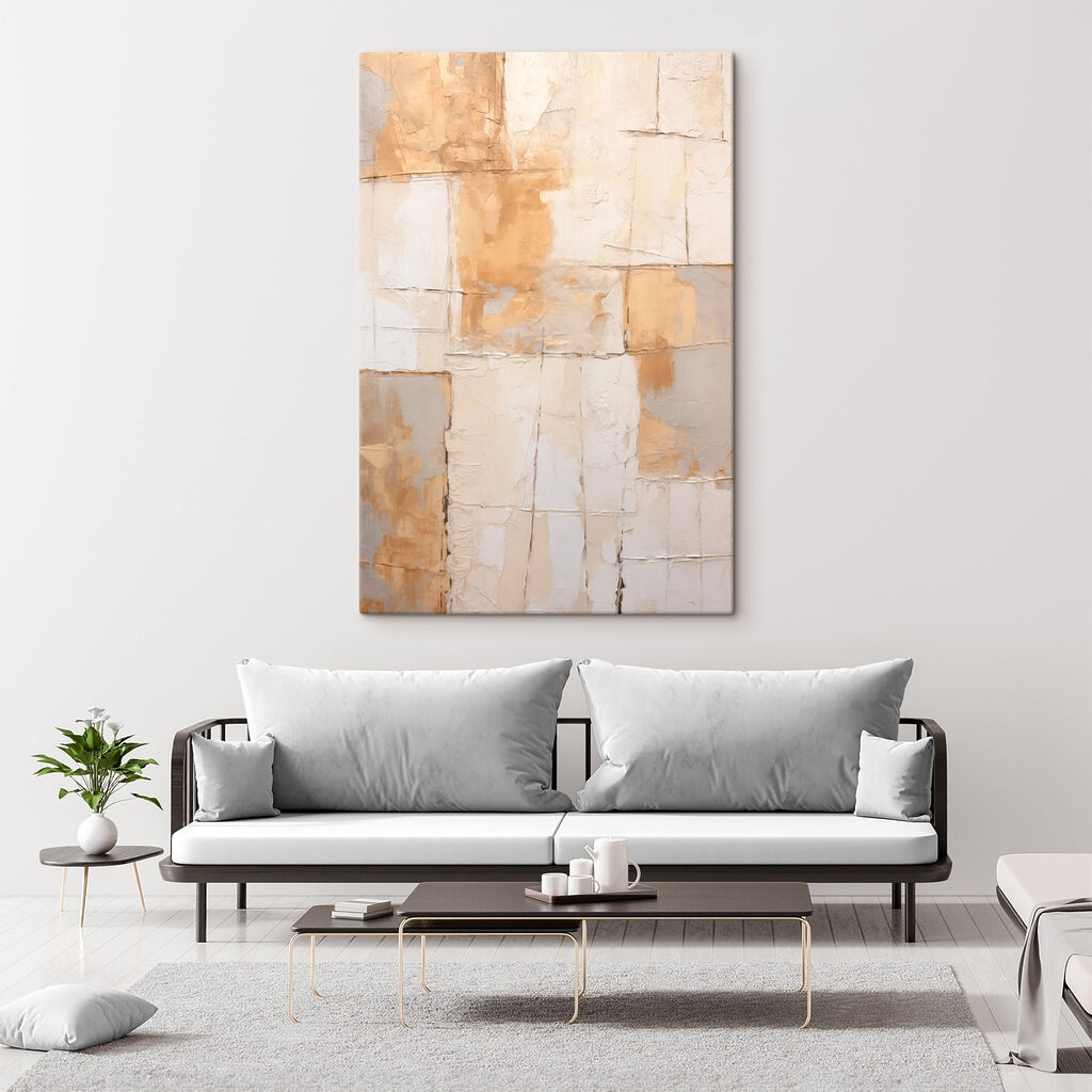 Wall with white and brown paint Wall with white and brown paint