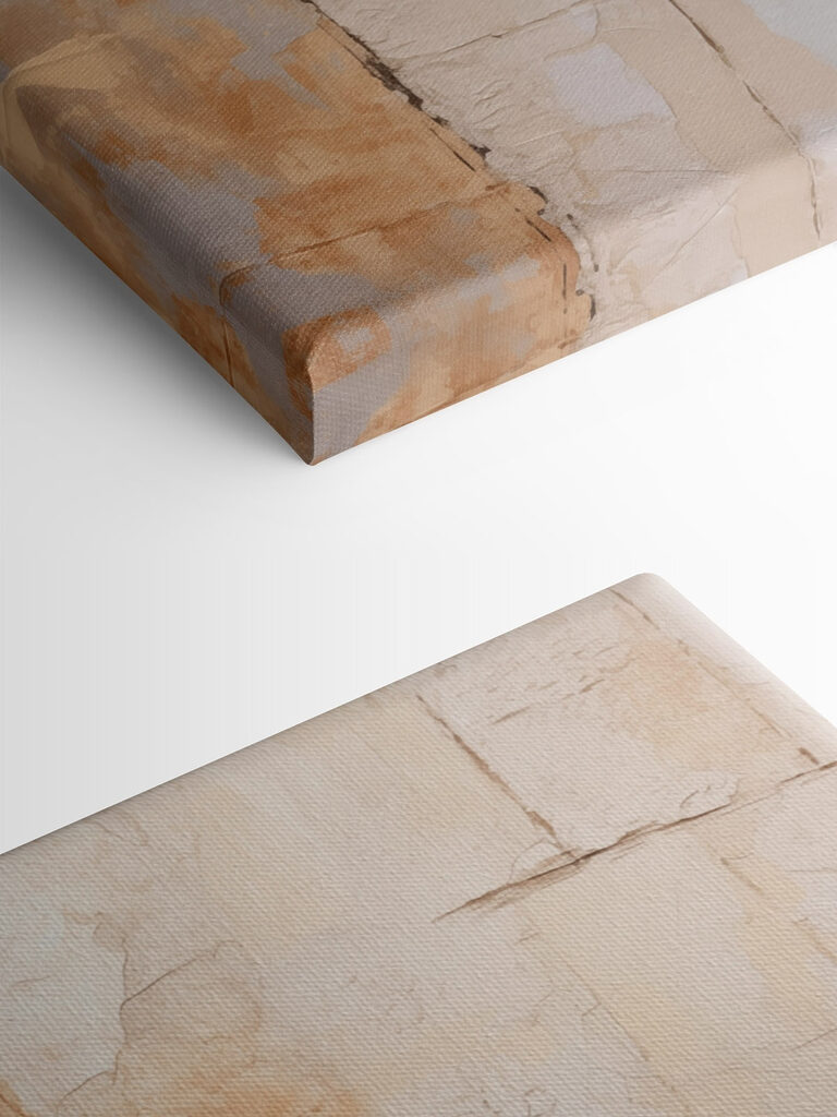 Wall with white and brown paint Wall with white and brown paint