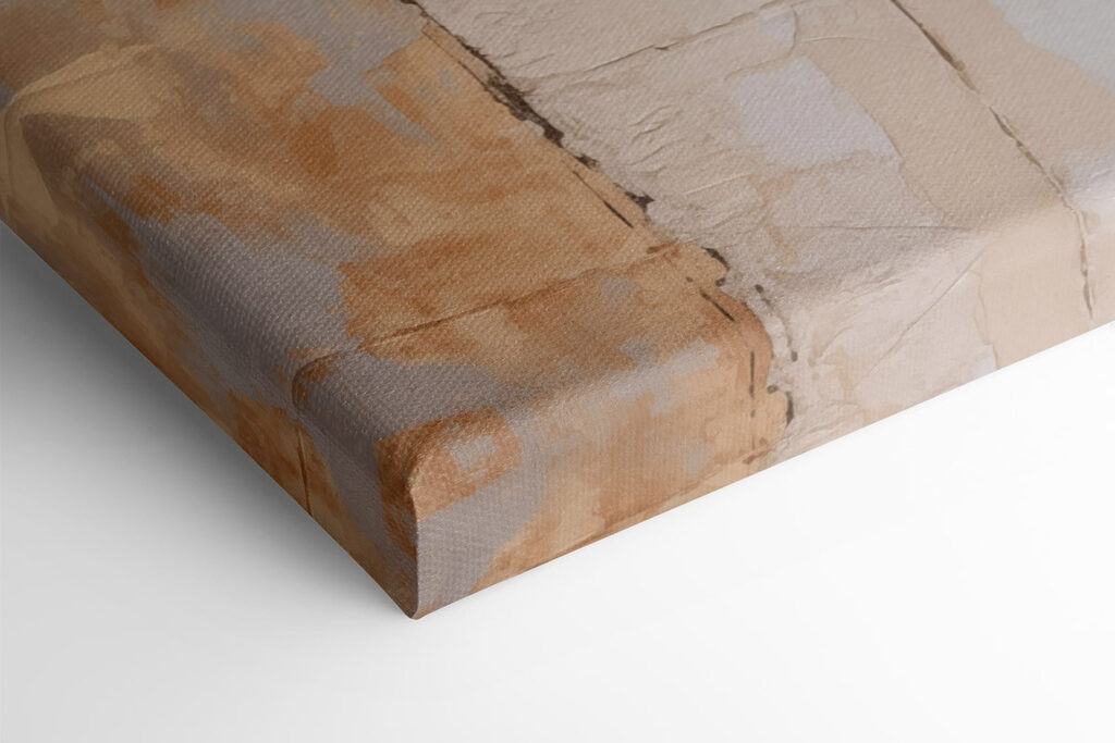 Wall with white and brown paint Wall with white and brown paint