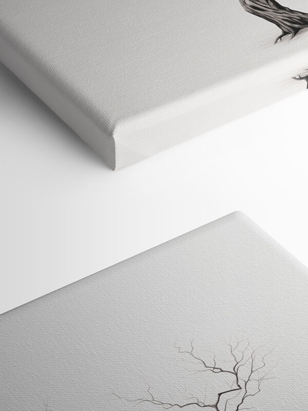 Black and white drawing of a tree Black and white drawing of a tree