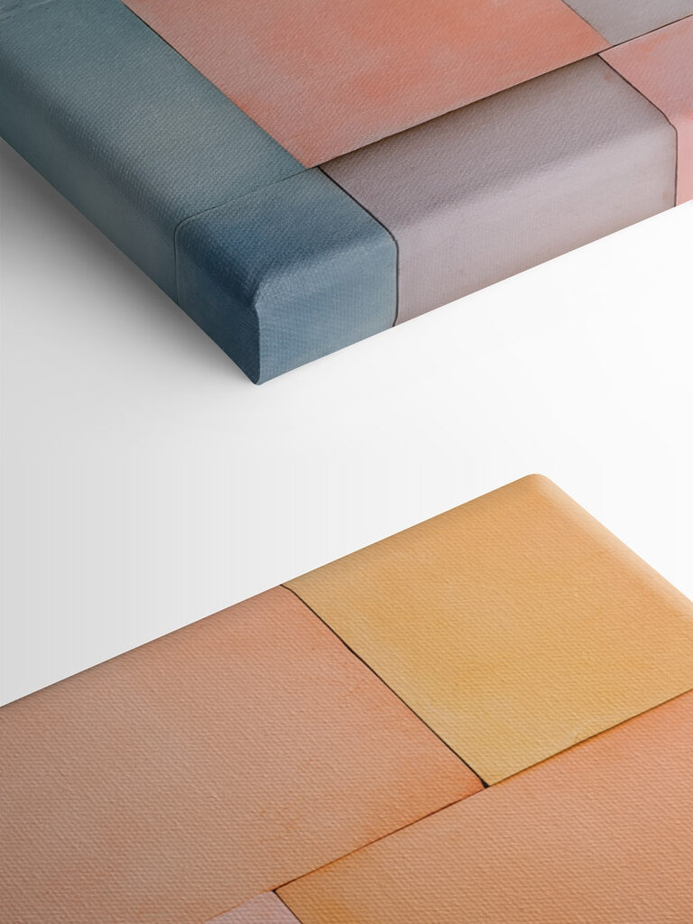 Wall of colorful tiles