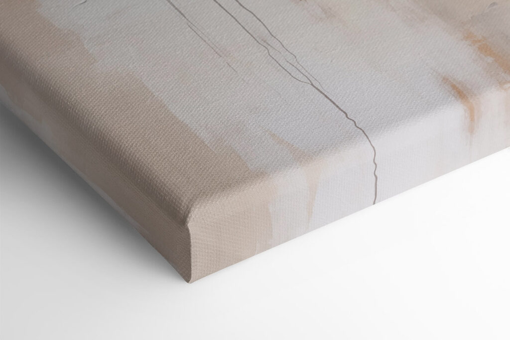 Painting of white and brown paint