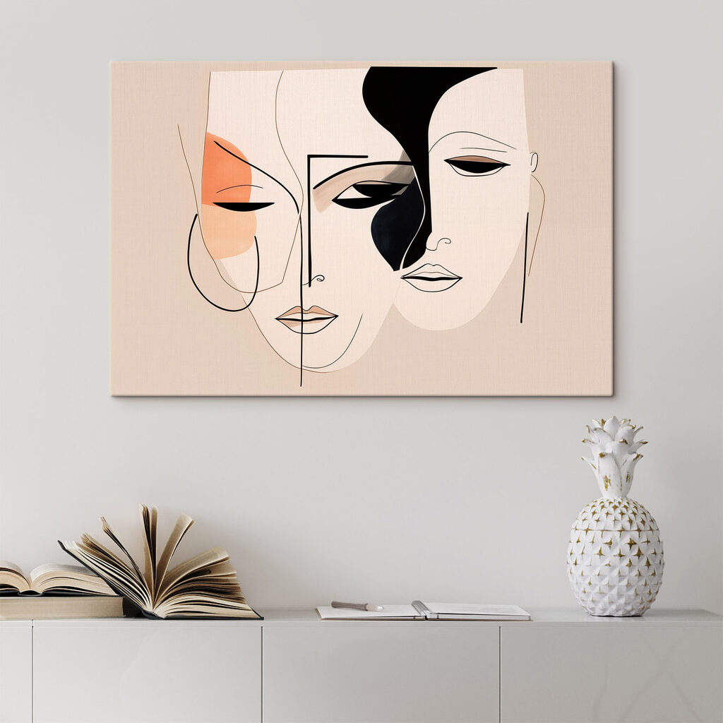 Drawing of faces with different colors Drawing of faces with different colors