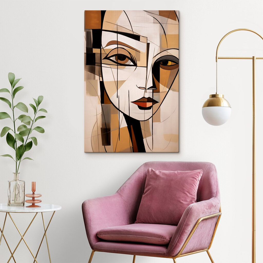 Painting of a woman's face Painting of a woman's face